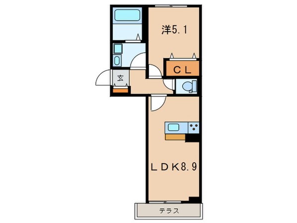 ソレイユ小倉東の物件間取画像